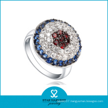 Colorful CZ Setting Silver Jewelry Ring (SH-0051R)